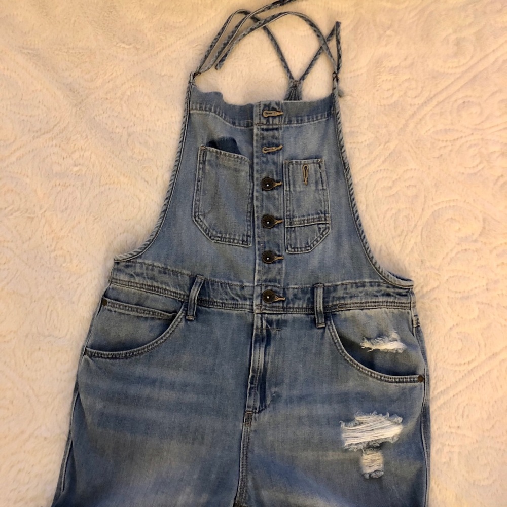Girls denim overalls